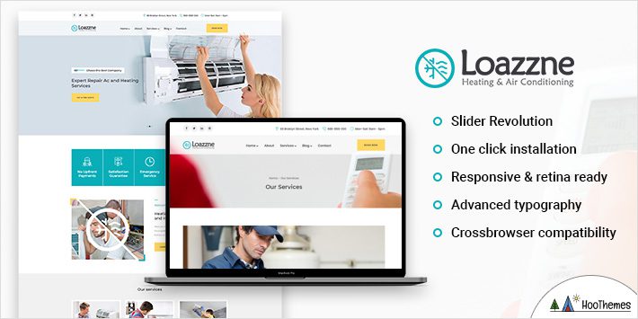 Loazzne - Air Conditioning Services WordPress Theme