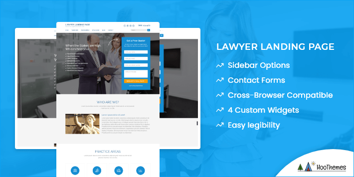 Lawyer Landing Page WordPress Theme
