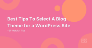 Read more about the article 39 Best Tips To Select A Blog Theme for a WordPress Site