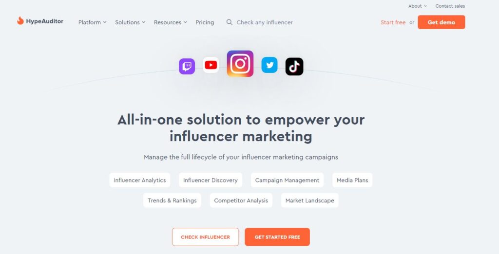 Free Influencer Tools HypeAuditor