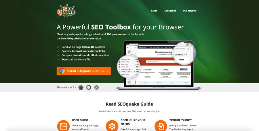 Free Influencer Tools SEOquake