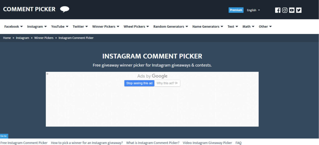Comment Picker: Giveaway App on Instagram