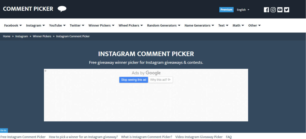 Social Media Giveaway Picker