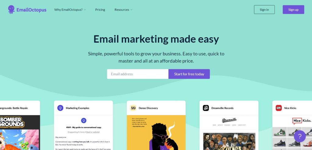 eCommerce Marketing Tools EmailOctopus