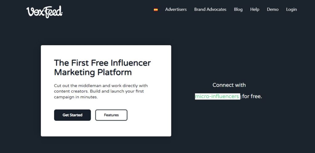 Free Influencer Marketing Platforms VoxFeed