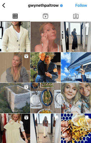 Lifestyle Influencer on Instagram: Gwyneth