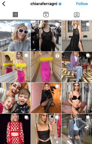 lifestyle influencers on Instagram: Chiara Ferragni