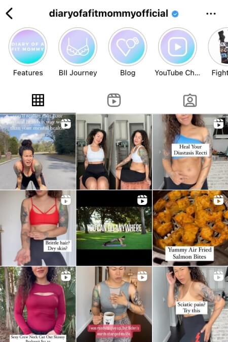Instagram fitness influencers: Sia Cooper