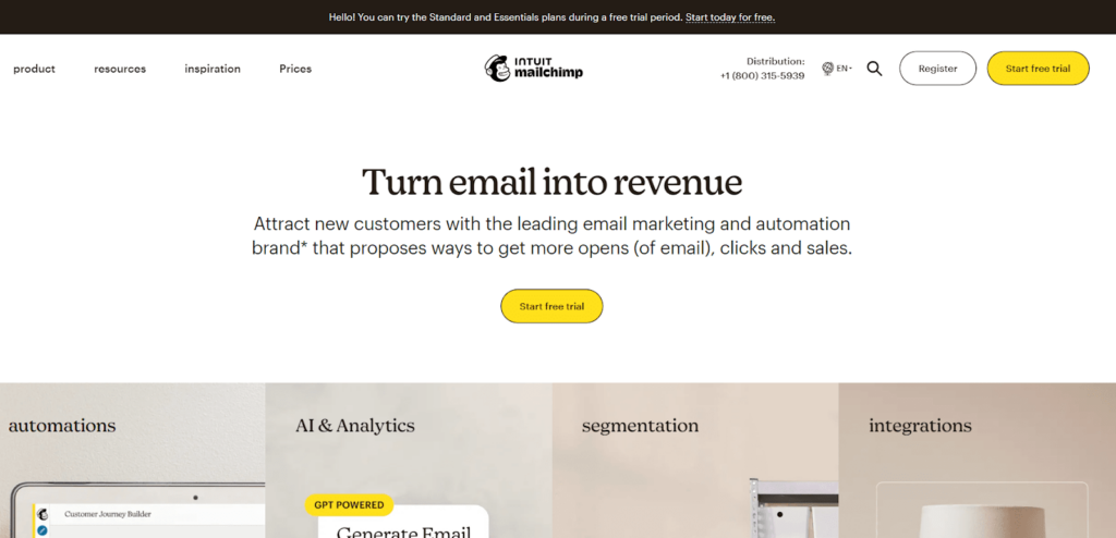 Mailchimp: Alternative for Campaign Monitor