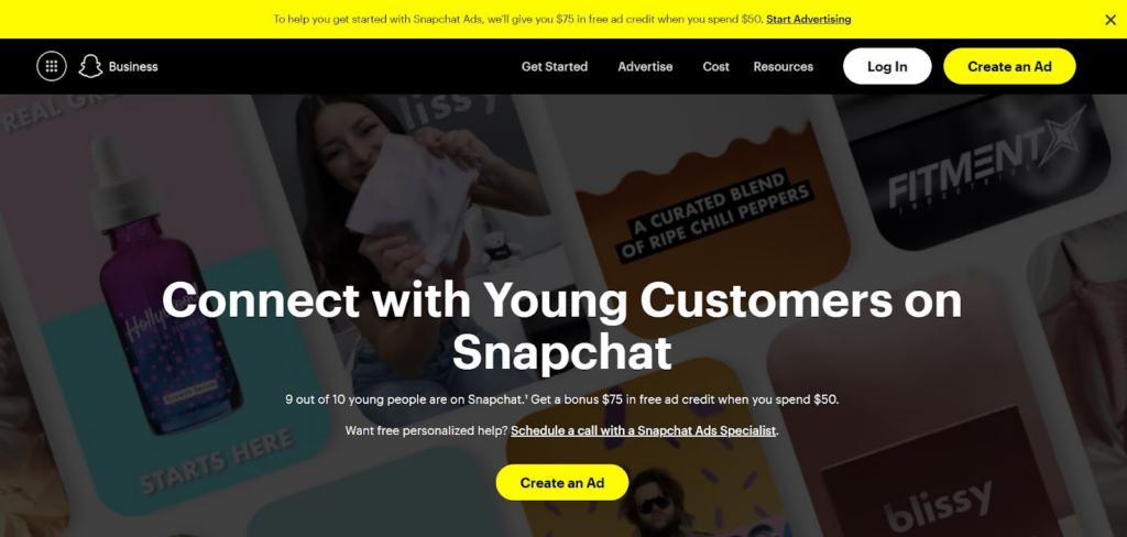 snapchat for business website image 27