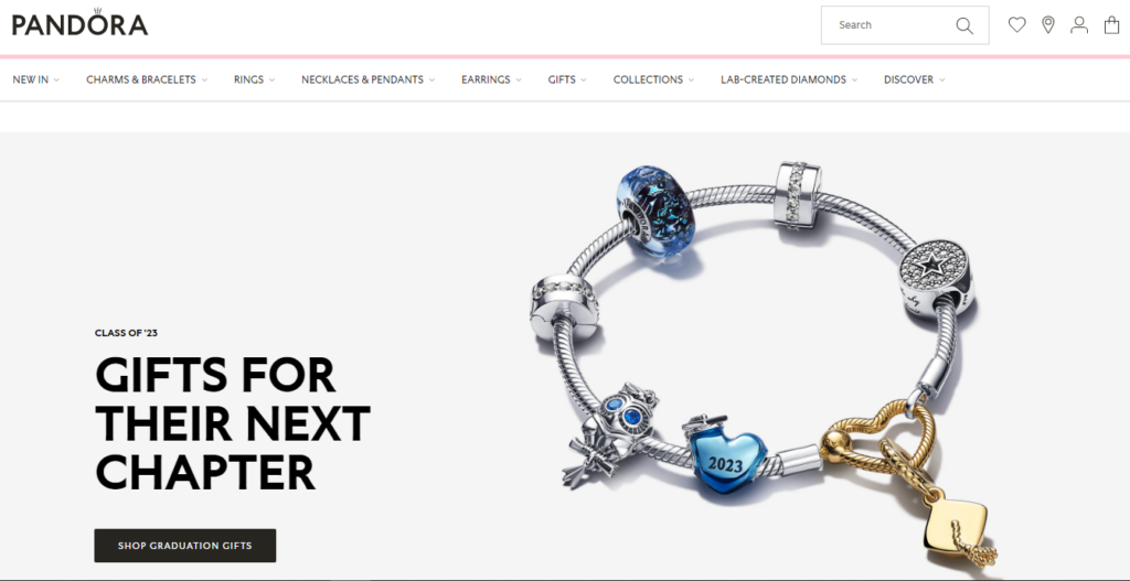 Pandora Jewelry Homepage
