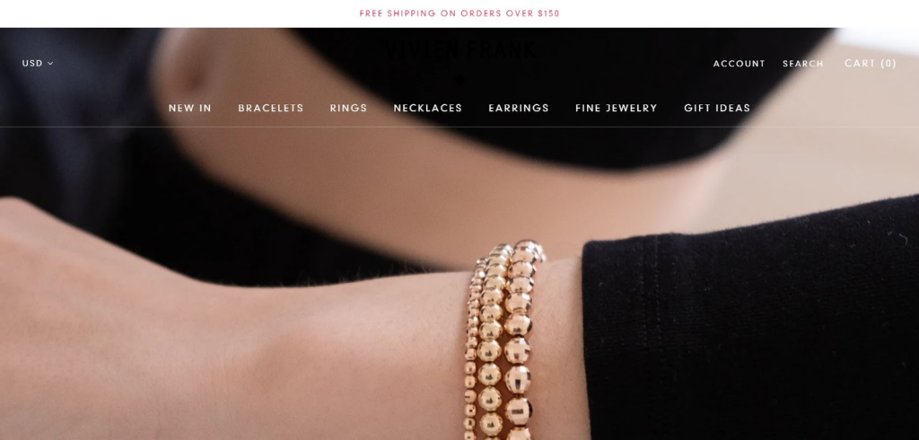 Vivien Frank: Minimal Gold Jewelry Brand