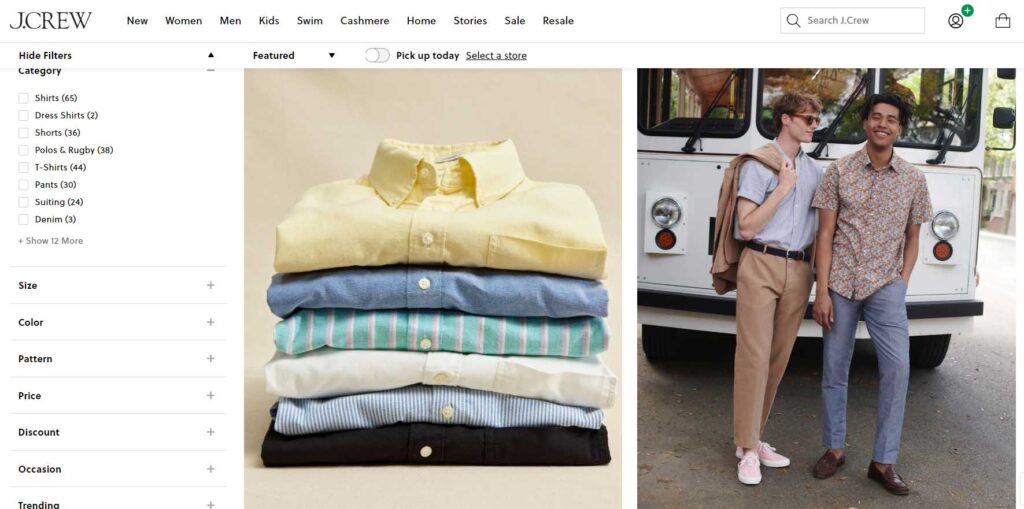 J.Crew brand for menswear
