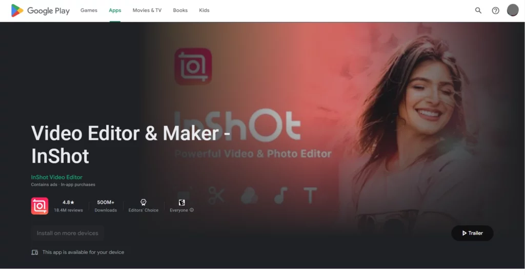 best free video editing app for tiktok: inshot