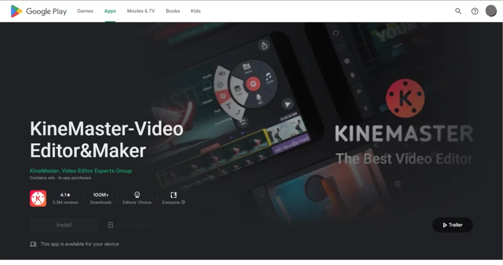 free video editing app for tiktok kinemaster
