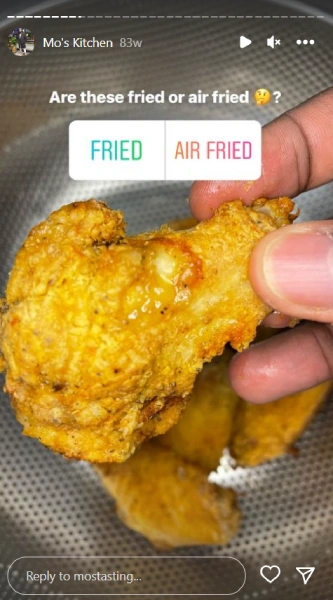 Question about whether the chicken is fried or not