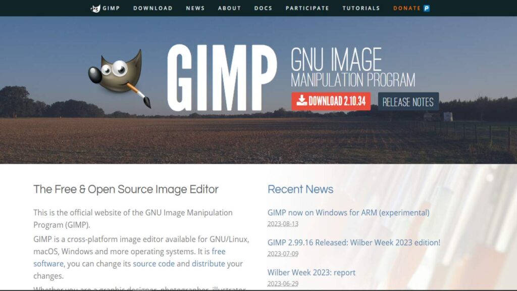 GIMP Homepage