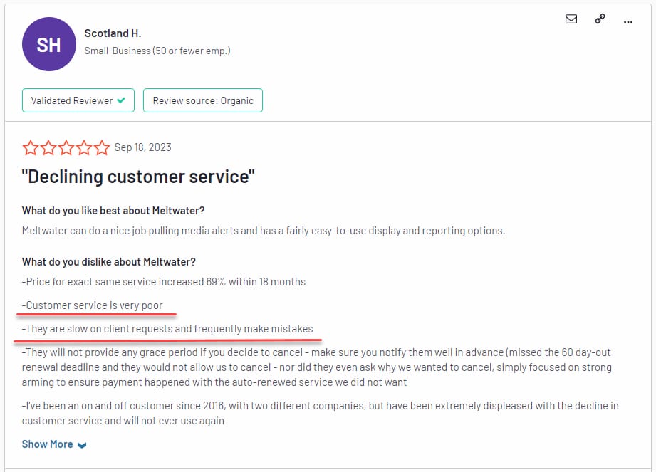Review Customer Support