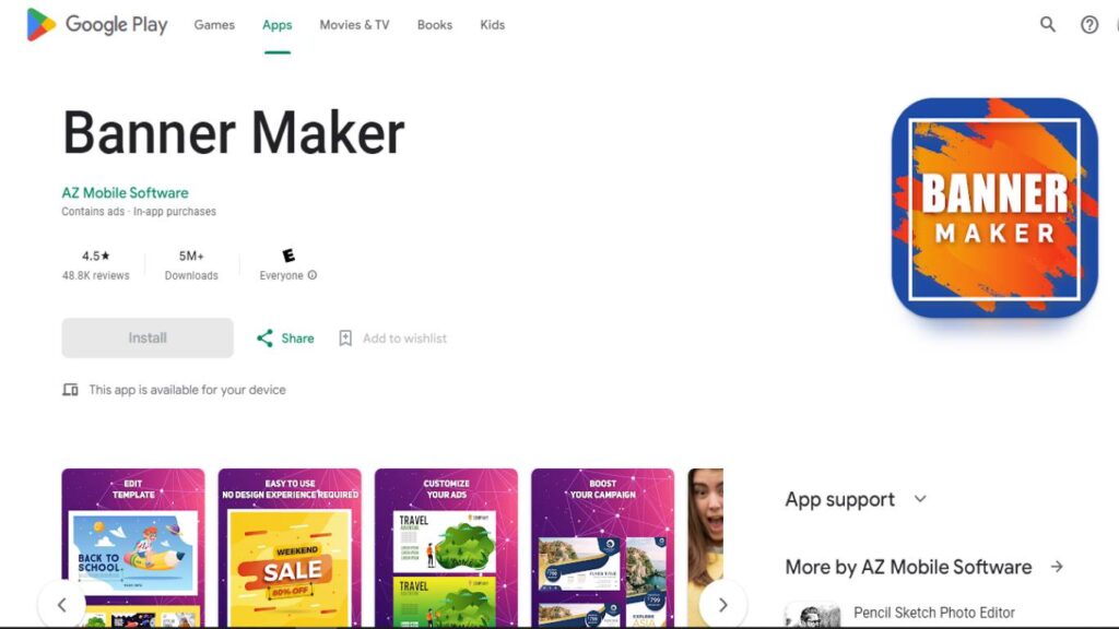 Banner Maker on Play Store