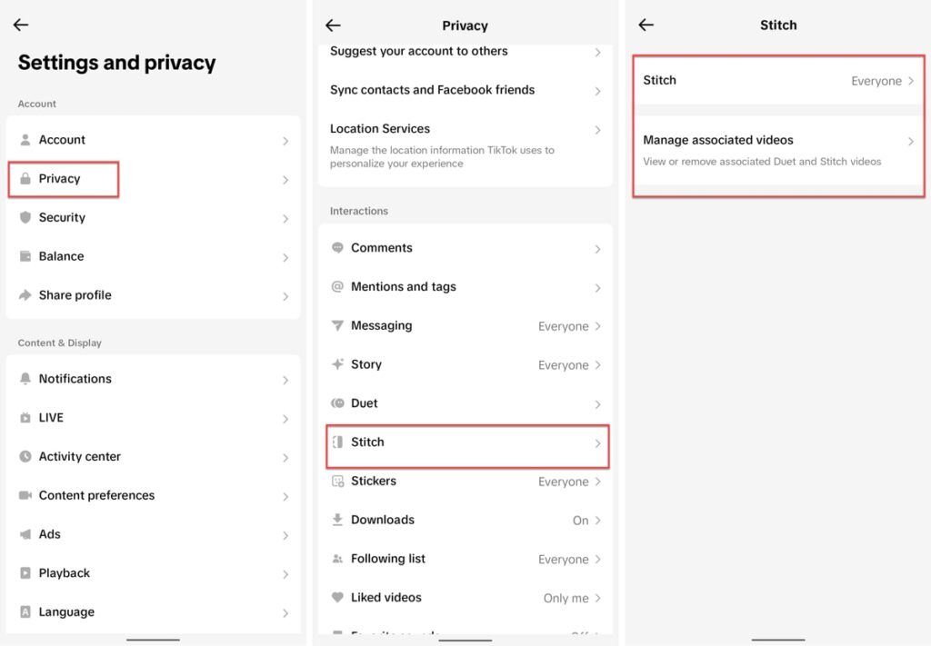 How To Manage TikTok Stitches